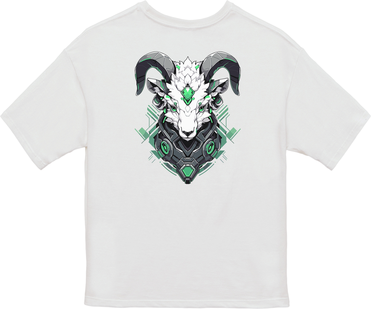 100% Cotton Oversized Tee | Mascot-Goat-012