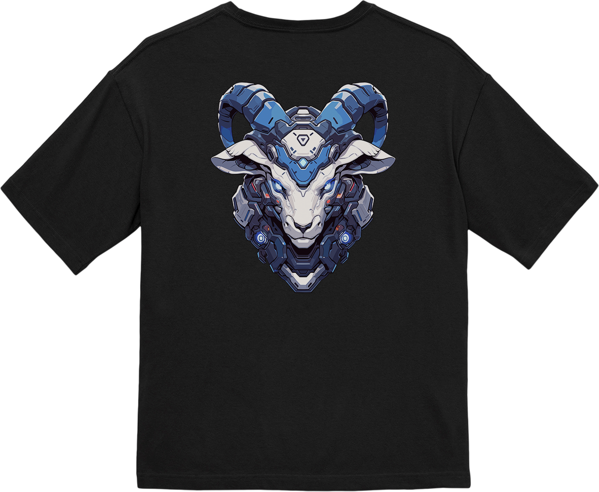 100% Cotton Oversized Tee | Mascot-Goat-013