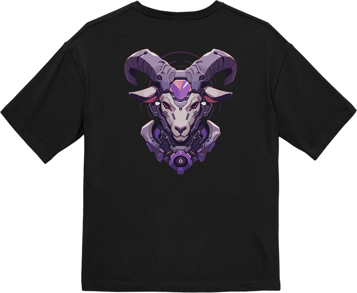 100% Cotton Oversized Tee | Mascot-Goat-015