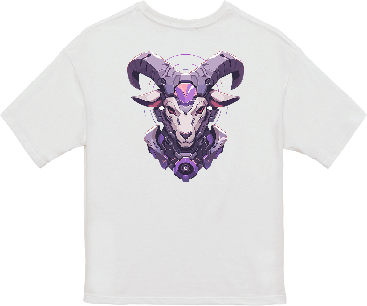 100% Cotton Oversized Tee | Mascot-Goat-015