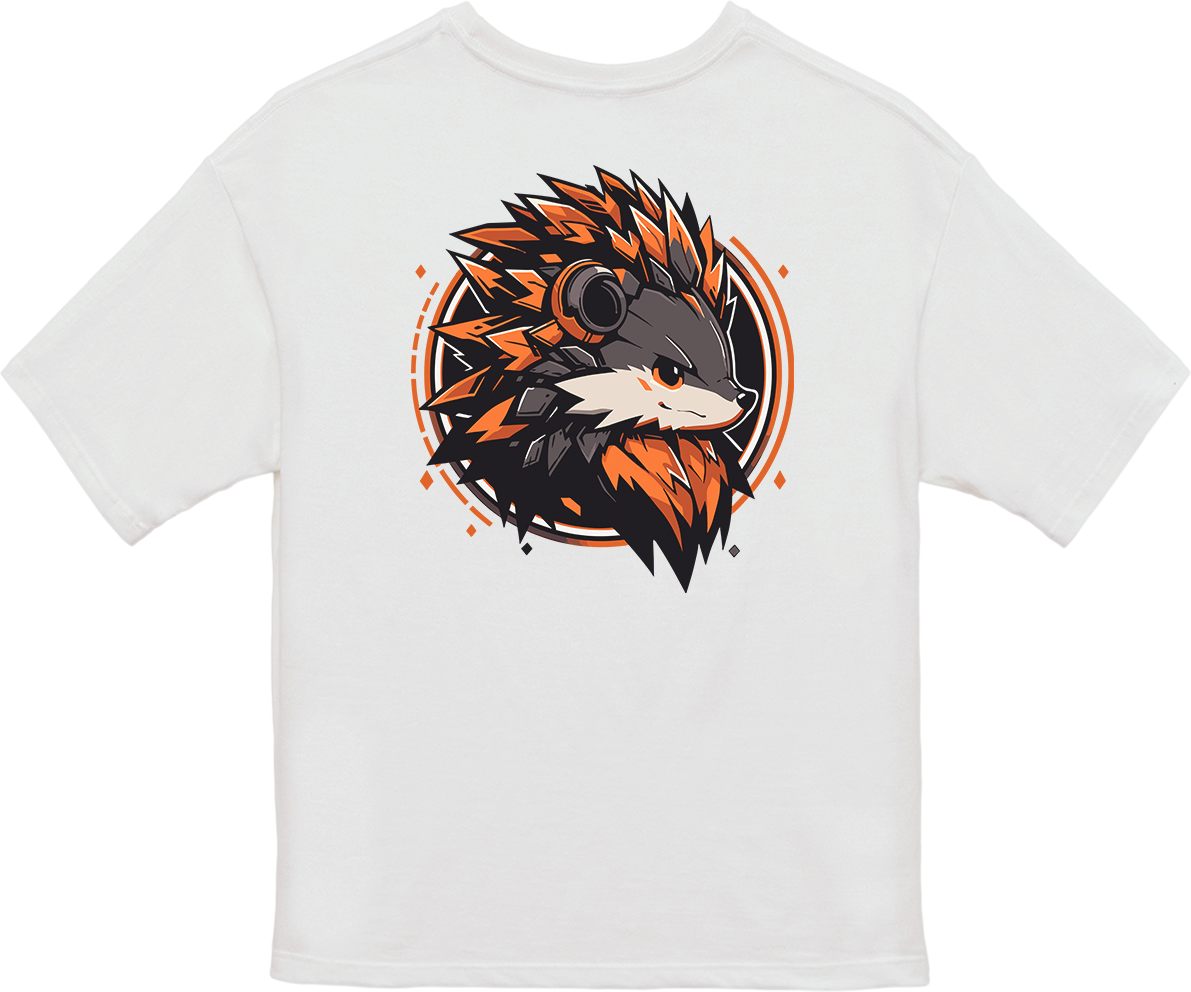 100% Cotton Oversized Tee | Mascot-Hedgehog-008