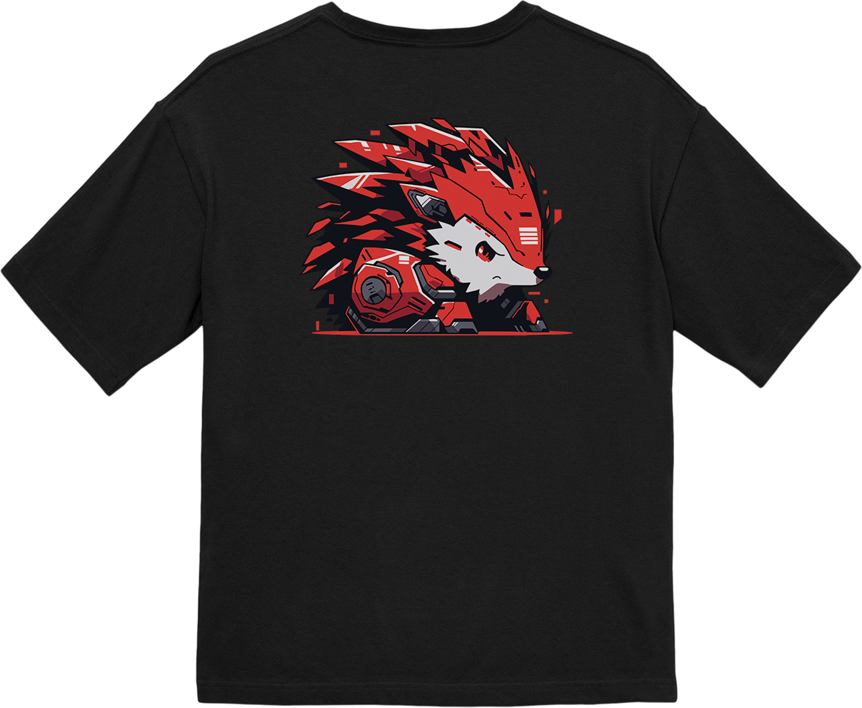 100% Cotton Oversized Tee | Mascot-Hedgehog-010