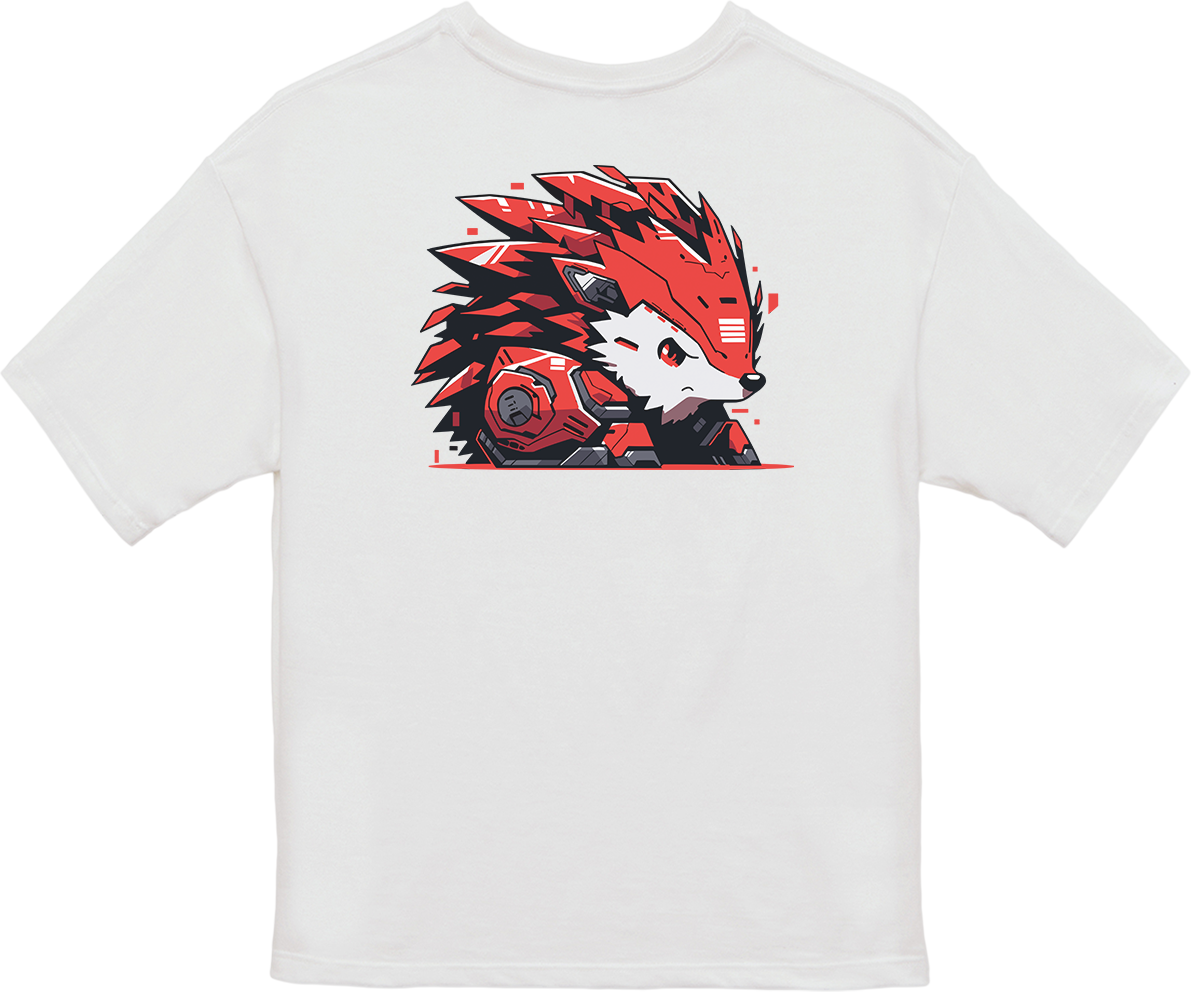 100% Cotton Oversized Tee | Mascot-Hedgehog-010