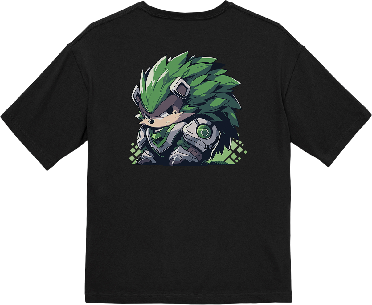 100% Cotton Oversized Tee | Mascot-Hedgehog-011