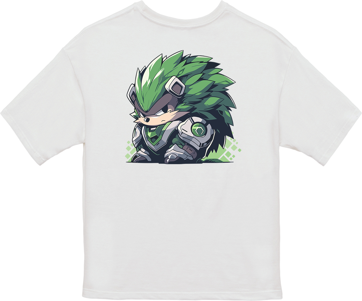 100% Cotton Oversized Tee | Mascot-Hedgehog-011