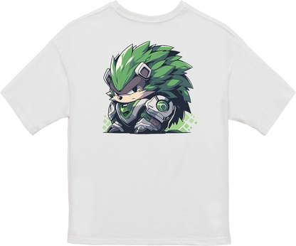 100% Cotton Oversized Tee | Mascot-Hedgehog-011