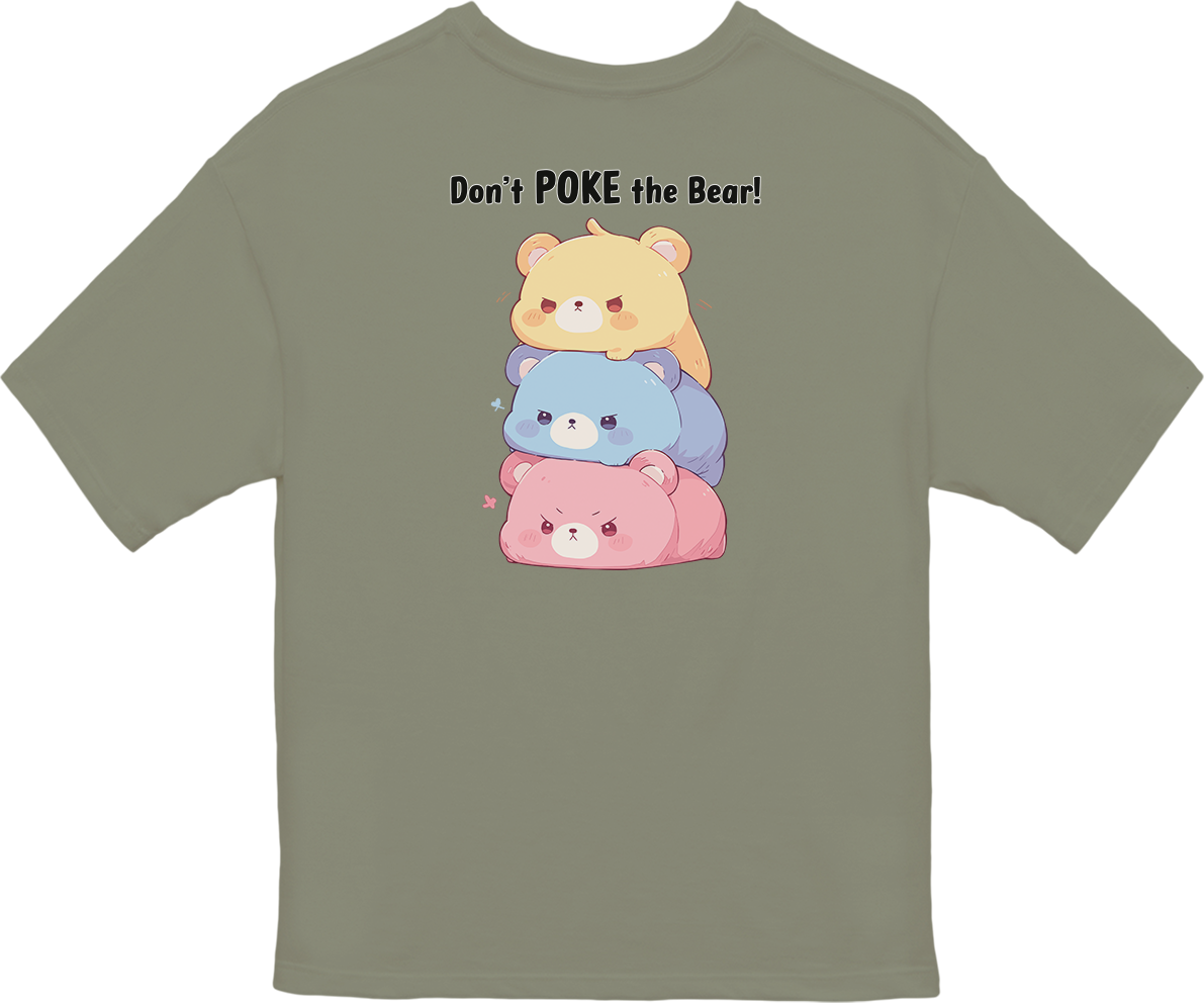 100% Cotton Oversized Tee | Kawaii-Bear-001