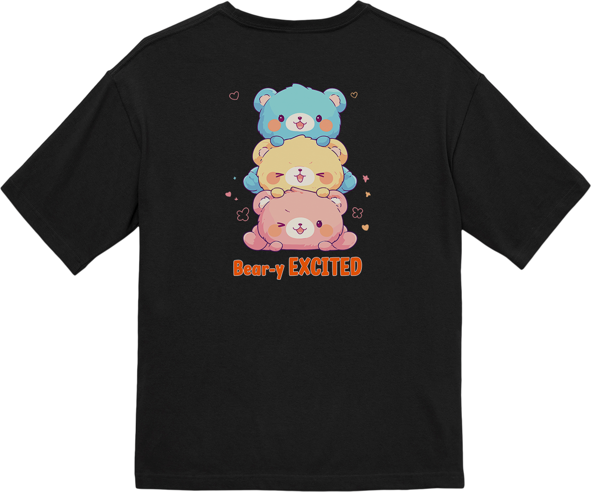 100% Cotton Oversized Tee | Kawaii-Bear-002