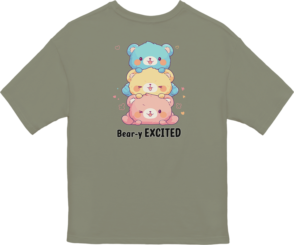 100% 纯棉超大T恤 | Kawaii-Bear-002