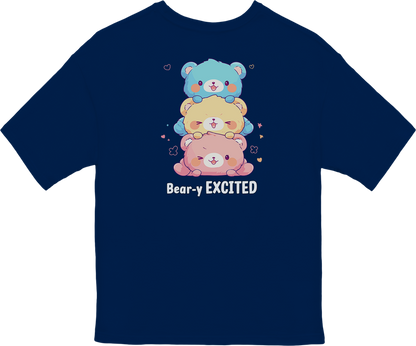 100% Cotton Oversized Tee | Kawaii-Bear-002