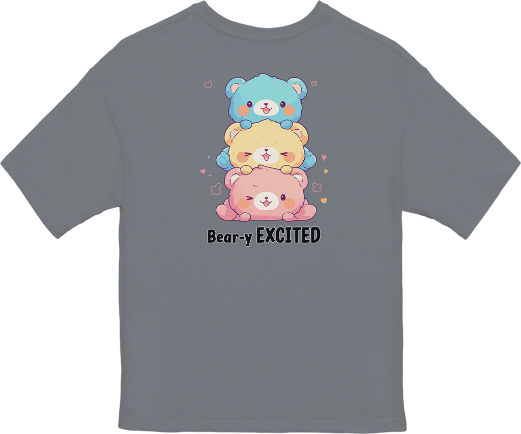 100% 纯棉超大T恤 | Kawaii-Bear-002
