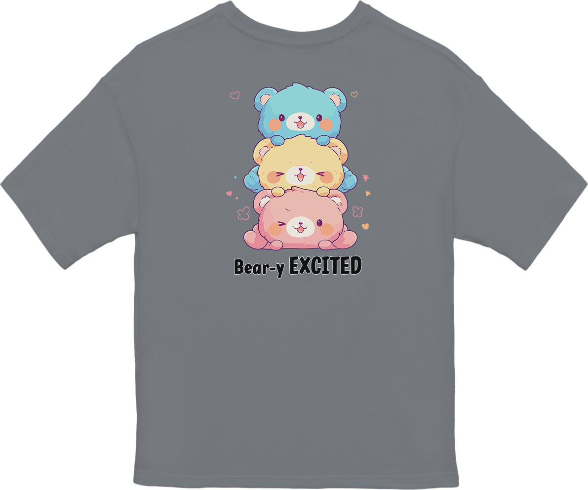 100% Cotton Oversized Tee | Kawaii-Bear-002