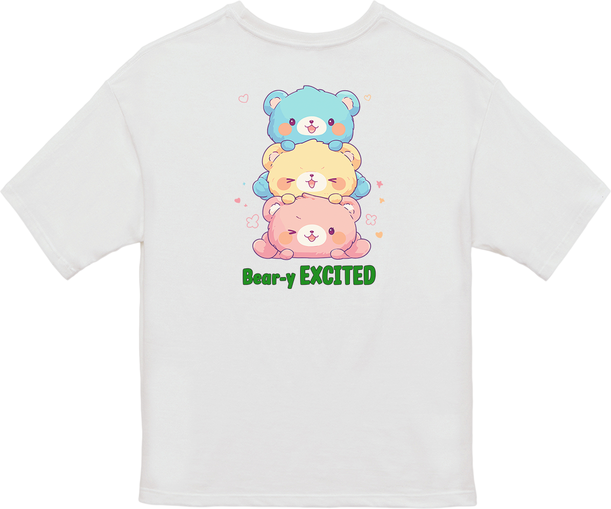 100% Cotton Oversized Tee | Kawaii-Bear-002