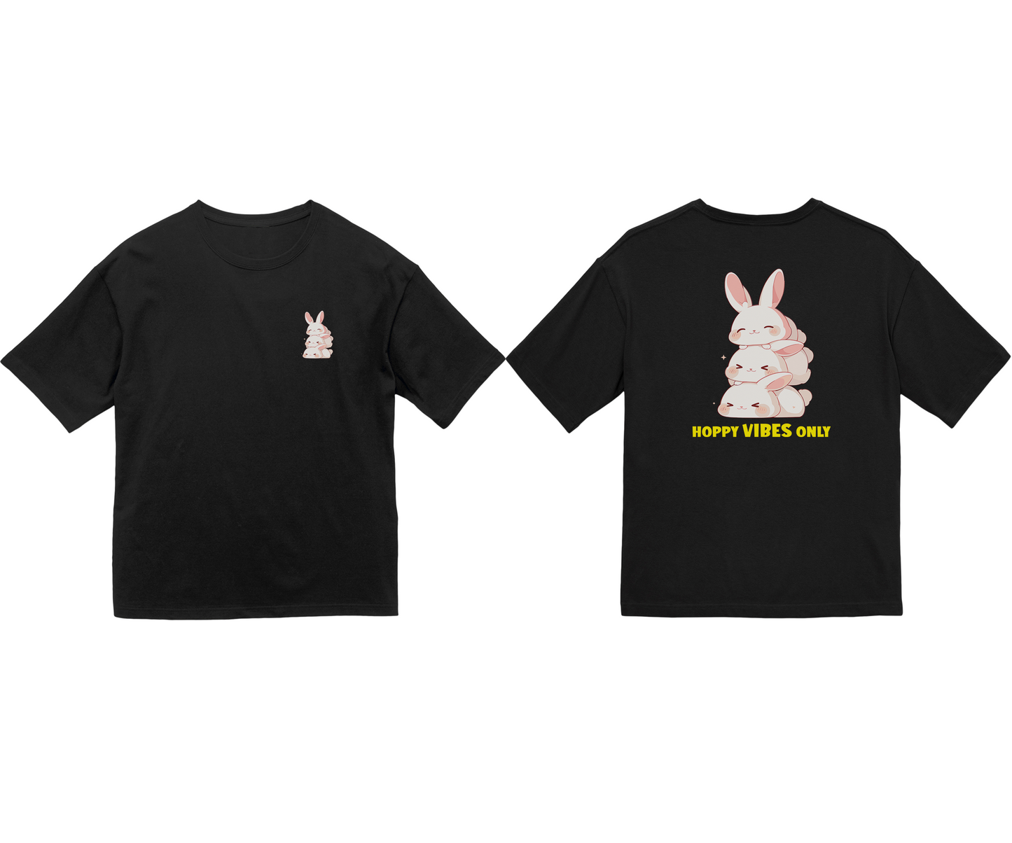 100% Cotton Oversized Tee | Kawaii-Bunny-002