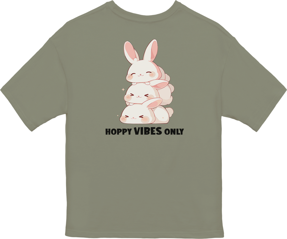 100% Cotton Oversized Tee | Kawaii-Bunny-002