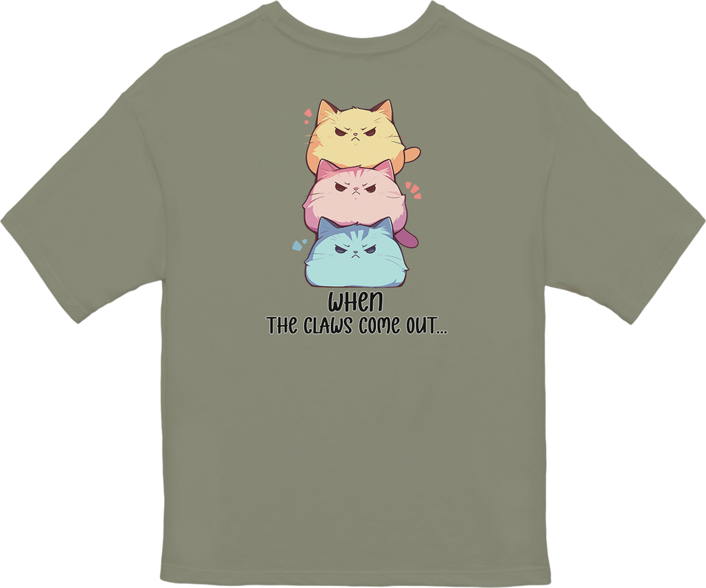 100%纯棉超大T恤 | Kawaii-Cat-001