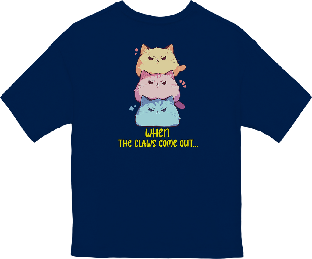 100%纯棉超大T恤 | Kawaii-Cat-001