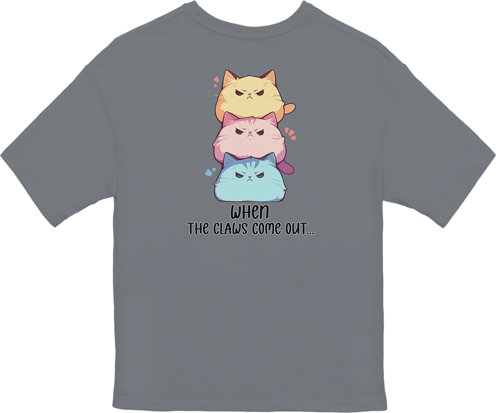 100%纯棉超大T恤 | Kawaii-Cat-001