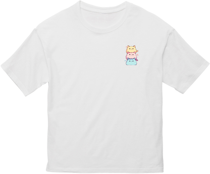 100% Cotton Oversized Tee | Kawaii-Cat-001