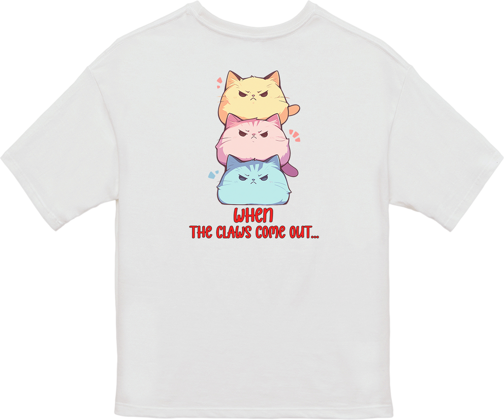 100%纯棉超大T恤 | Kawaii-Cat-001