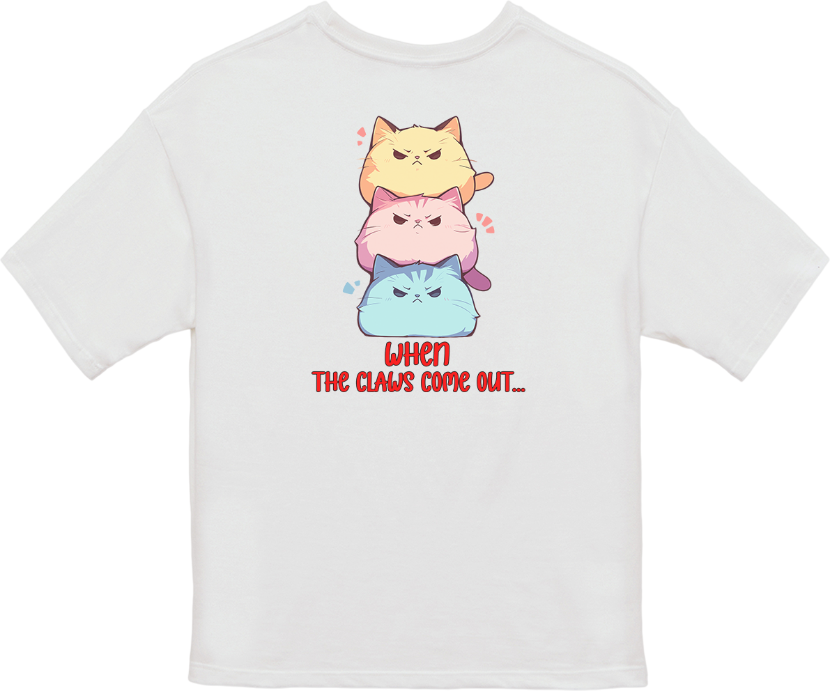 100%纯棉超大T恤 | Kawaii-Cat-001