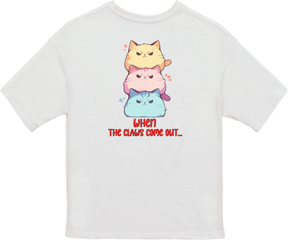 100% Cotton Oversized Tee | Kawaii-Cat-001