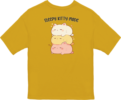 100% Cotton Oversized Tee | Kawaii-Cat-003