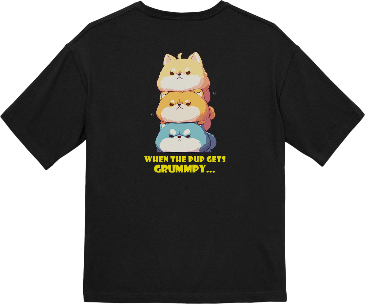 100% Cotton Oversized Tee | Kawaii-Dog-001