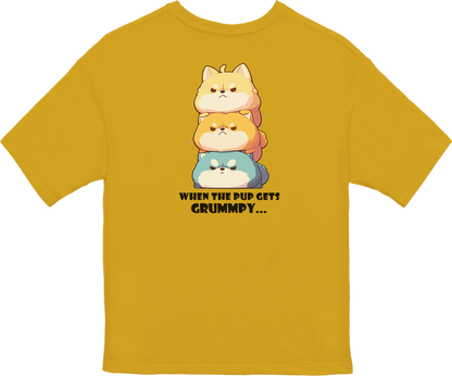 100% Cotton Oversized Tee | Kawaii-Dog-001