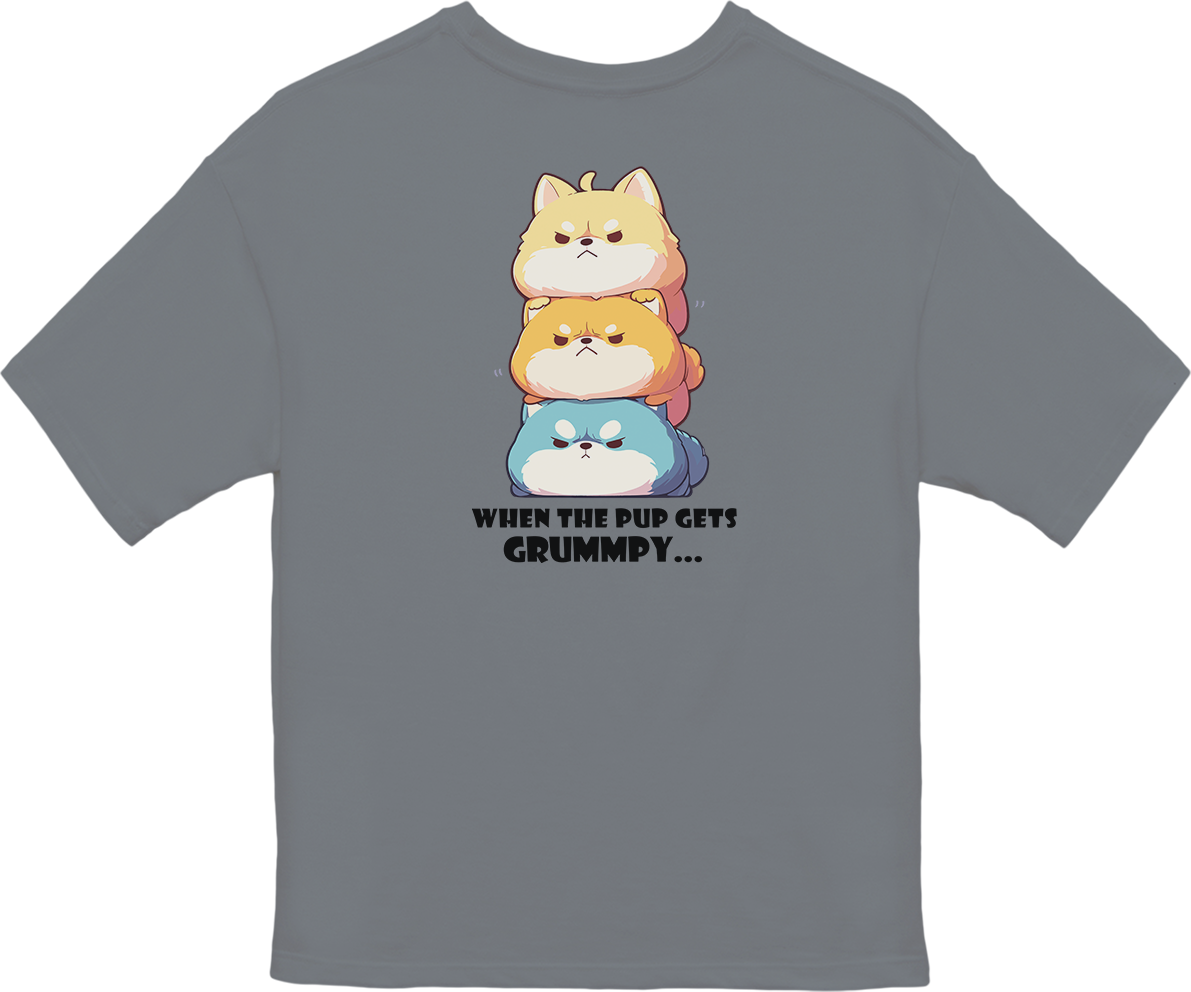 100% Cotton Oversized Tee | Kawaii-Dog-001