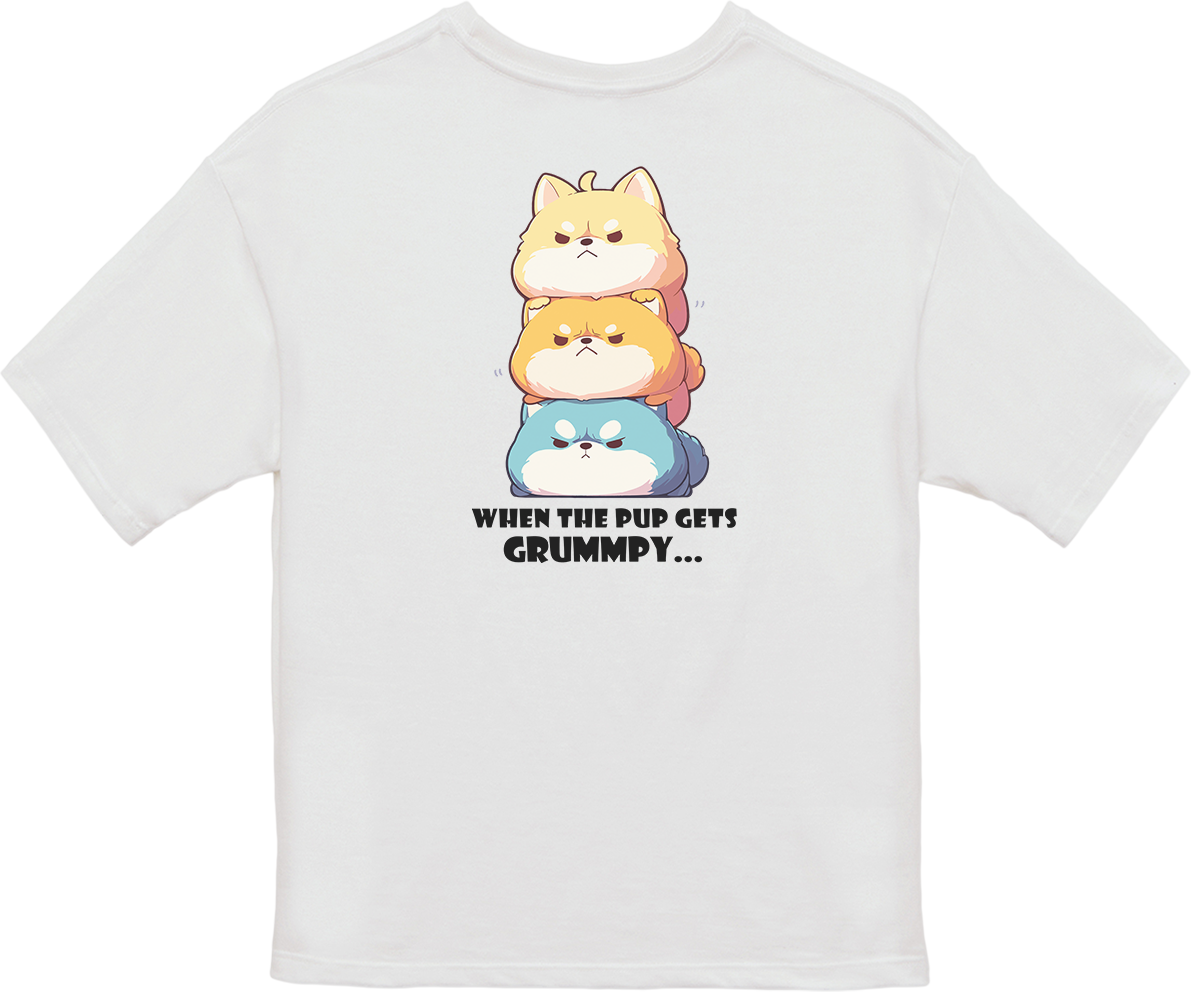 100% Cotton Oversized Tee | Kawaii-Dog-001