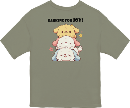 100% Cotton Oversized Tee | Kawaii-Dog-002