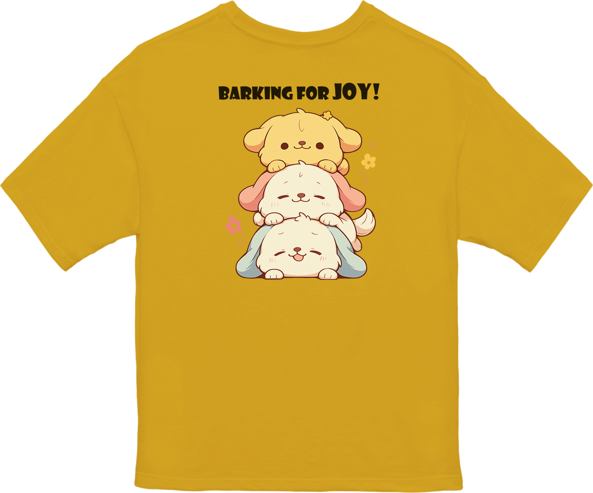 100% Cotton Oversized Tee | Kawaii-Dog-002