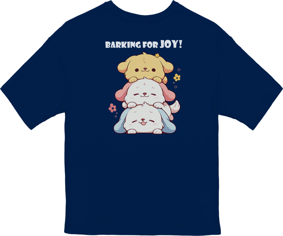 100% Cotton Oversized Tee | Kawaii-Dog-002