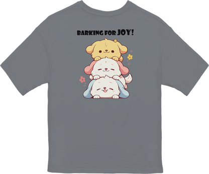 100% Cotton Oversized Tee | Kawaii-Dog-002