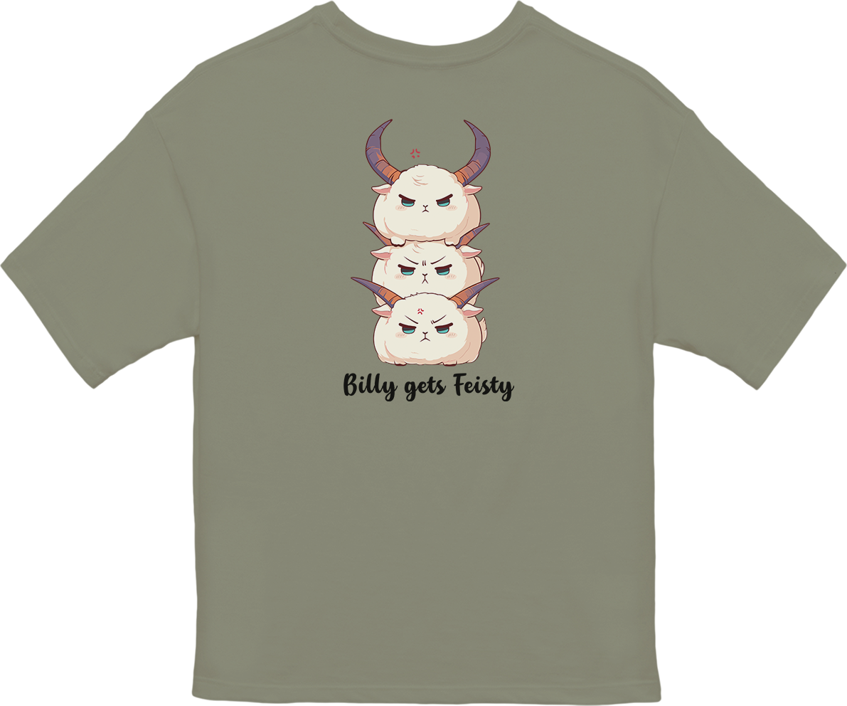 100% Cotton Oversized Tee | Kawaii-Goat-001