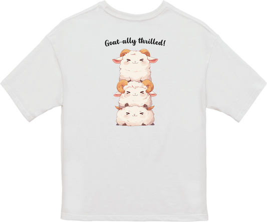 100% Cotton Oversized Tee | Kawaii-Goat-002