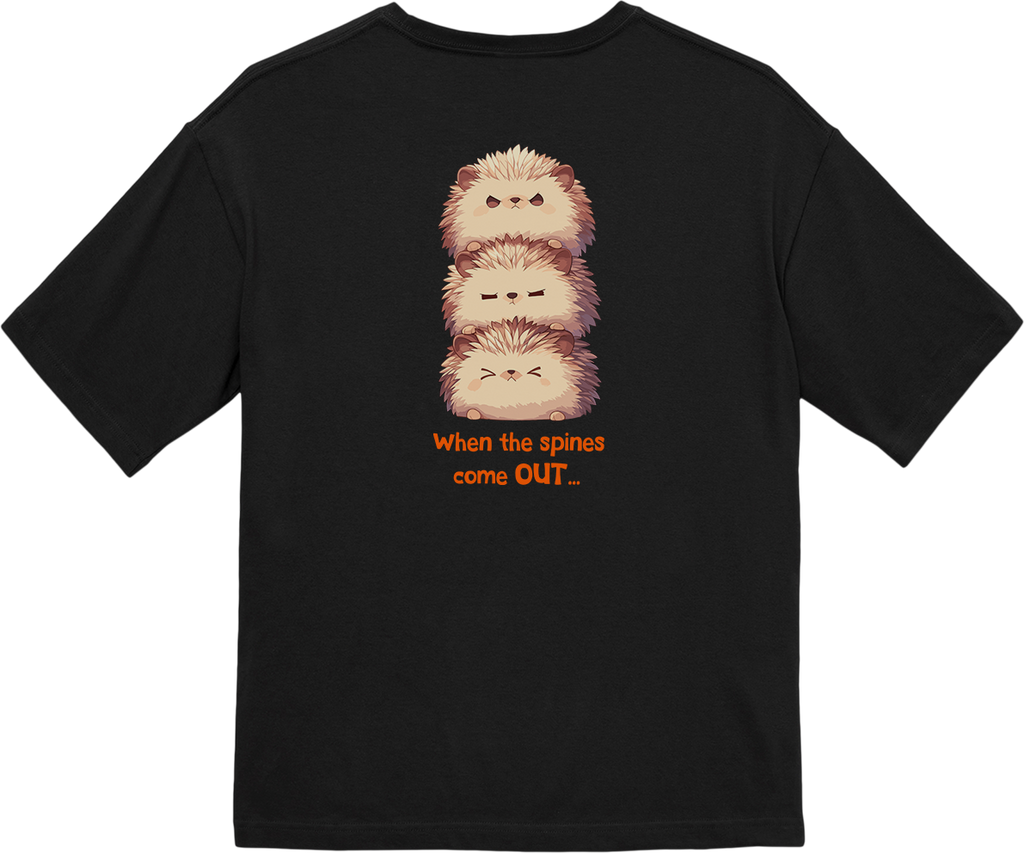 100%纯棉超大T恤 | Kawaii-Hedgehog-001