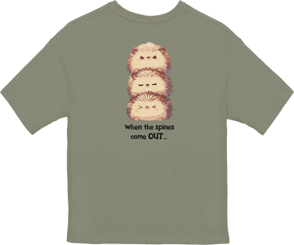 100% Cotton Oversized Tee | Kawaii-Hedgehog-001