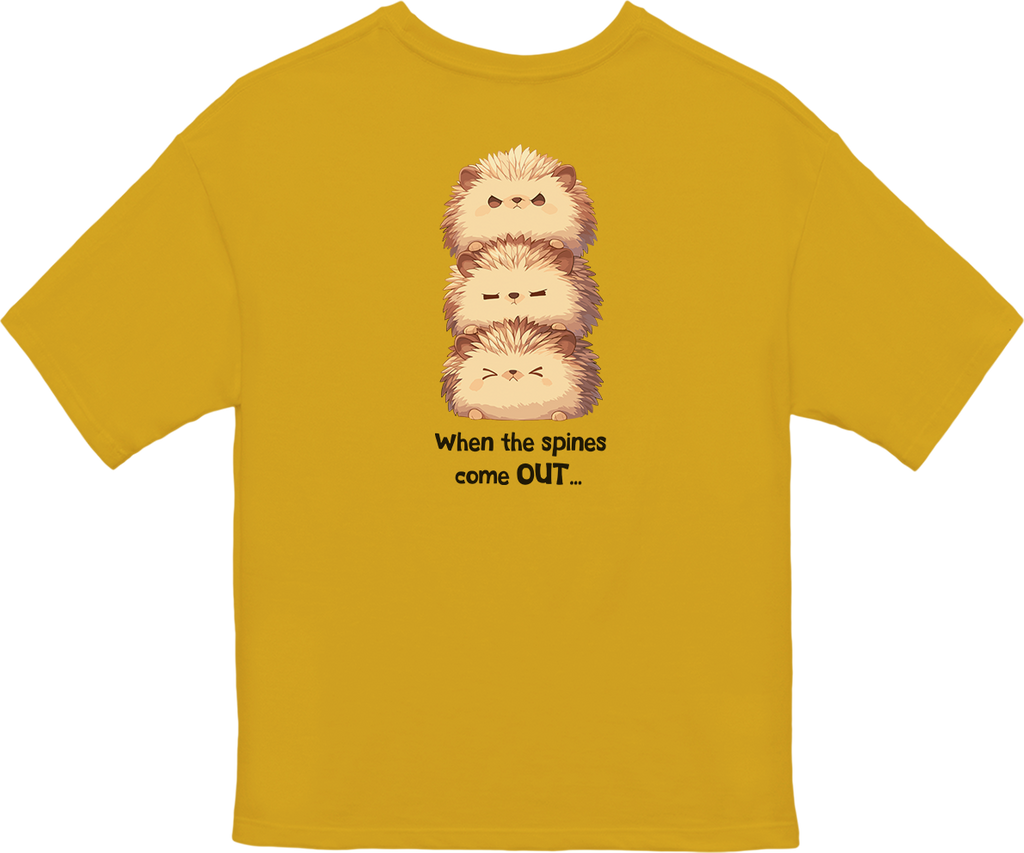 100%纯棉超大T恤 | Kawaii-Hedgehog-001