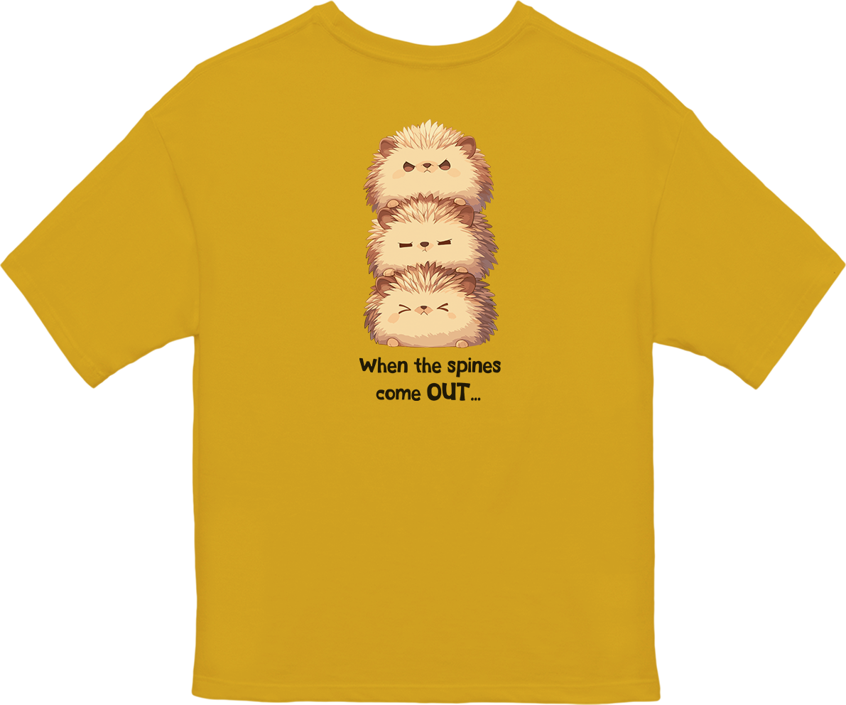 100%纯棉超大T恤 | Kawaii-Hedgehog-001