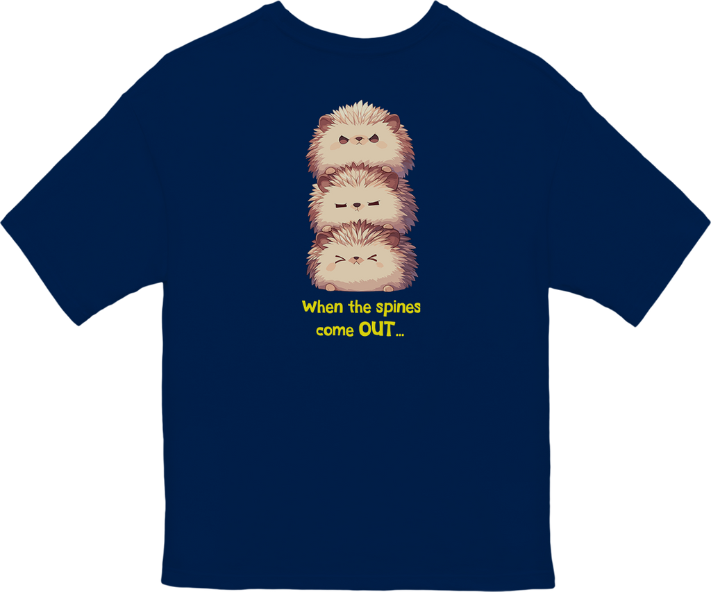 100%纯棉超大T恤 | Kawaii-Hedgehog-001