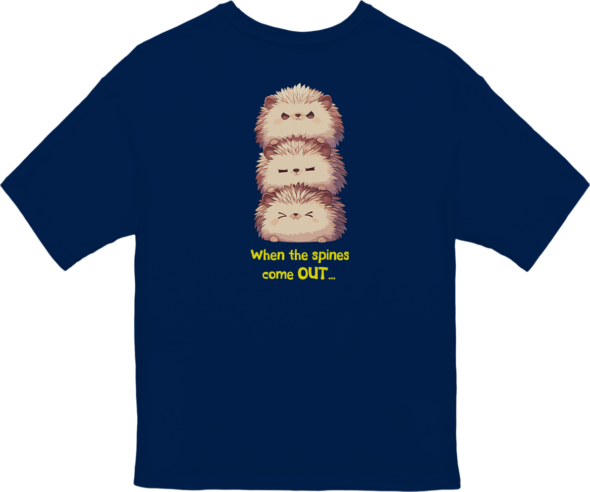 100%纯棉超大T恤 | Kawaii-Hedgehog-001