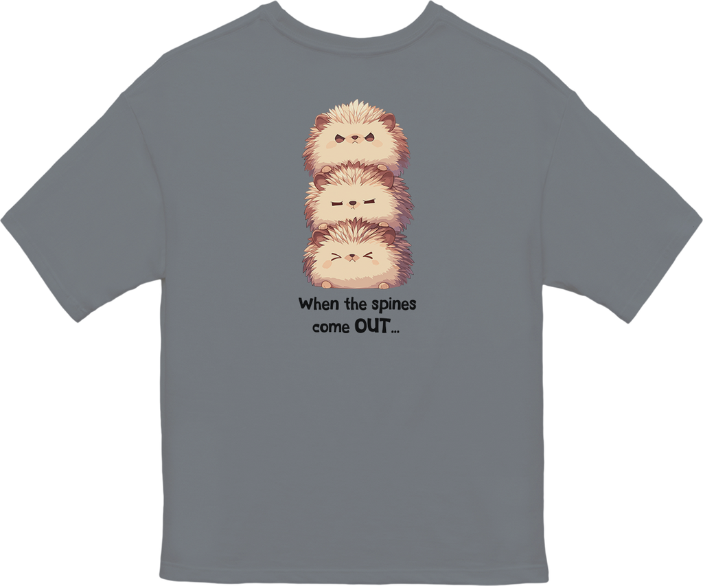 100%纯棉超大T恤 | Kawaii-Hedgehog-001