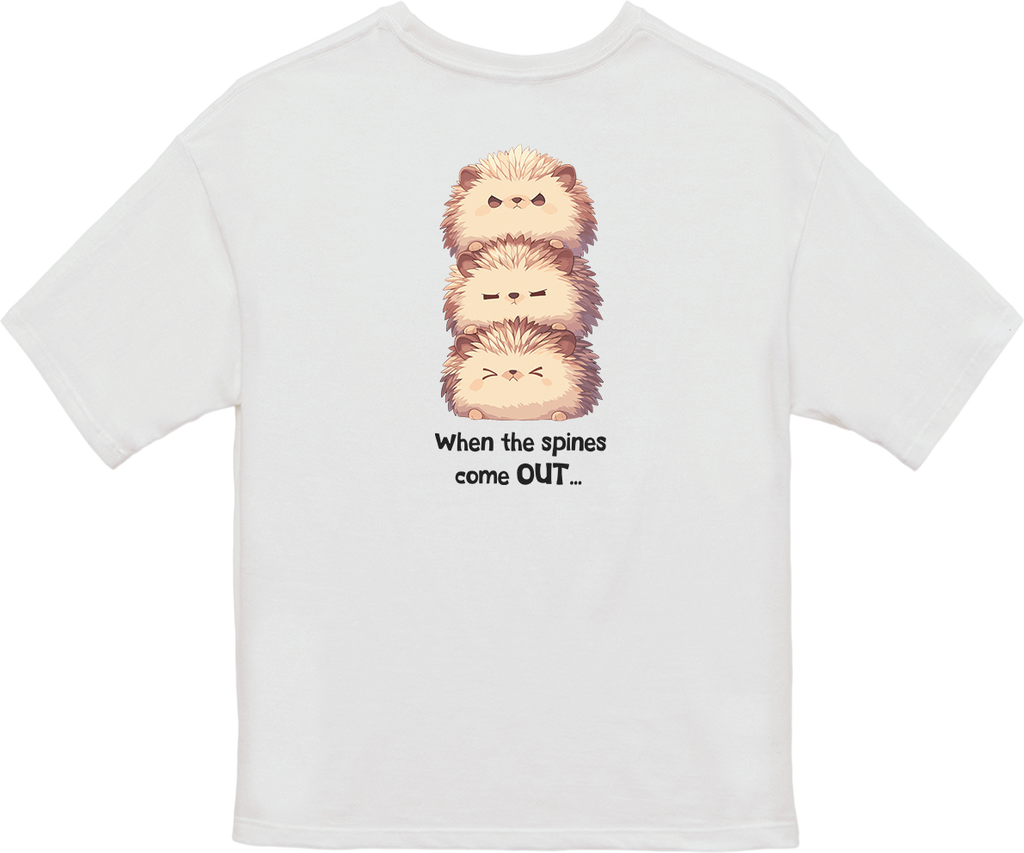 100%纯棉超大T恤 | Kawaii-Hedgehog-001