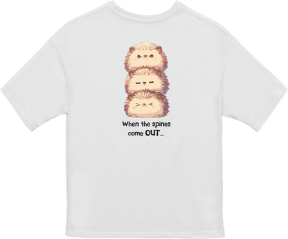 100% Cotton Oversized Tee | Kawaii-Hedgehog-001