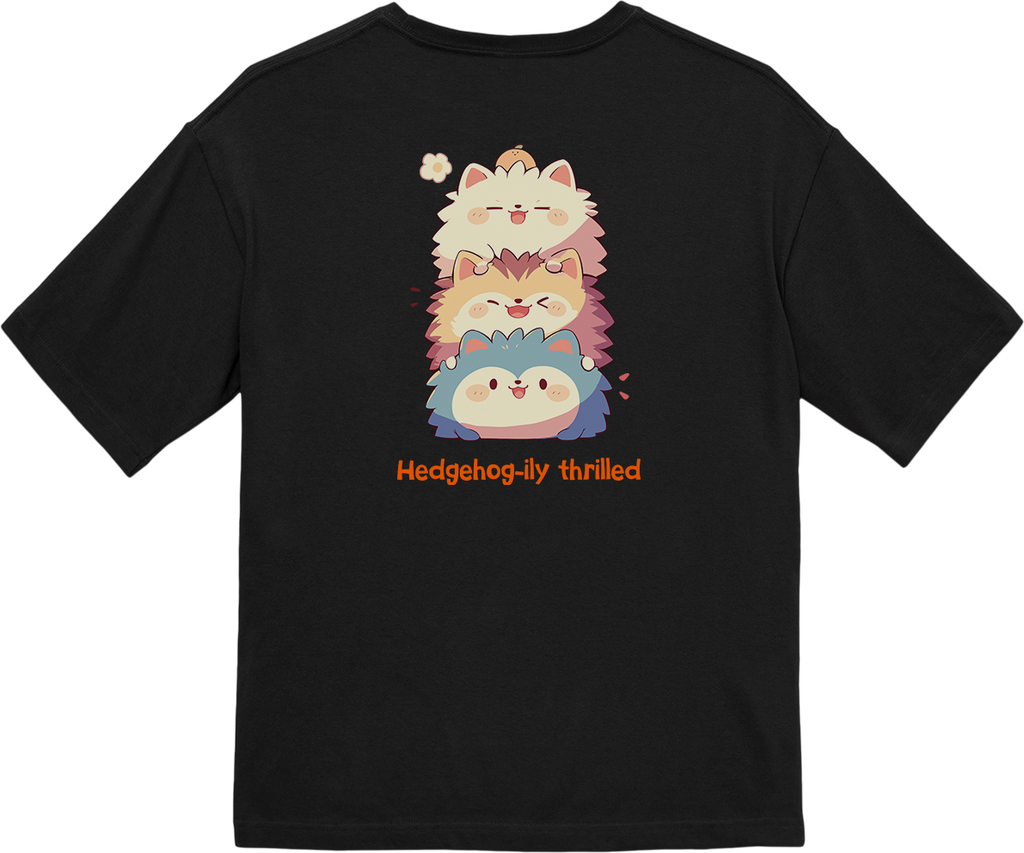 100%纯棉超大T恤 | Kawaii-Hedgehog-002