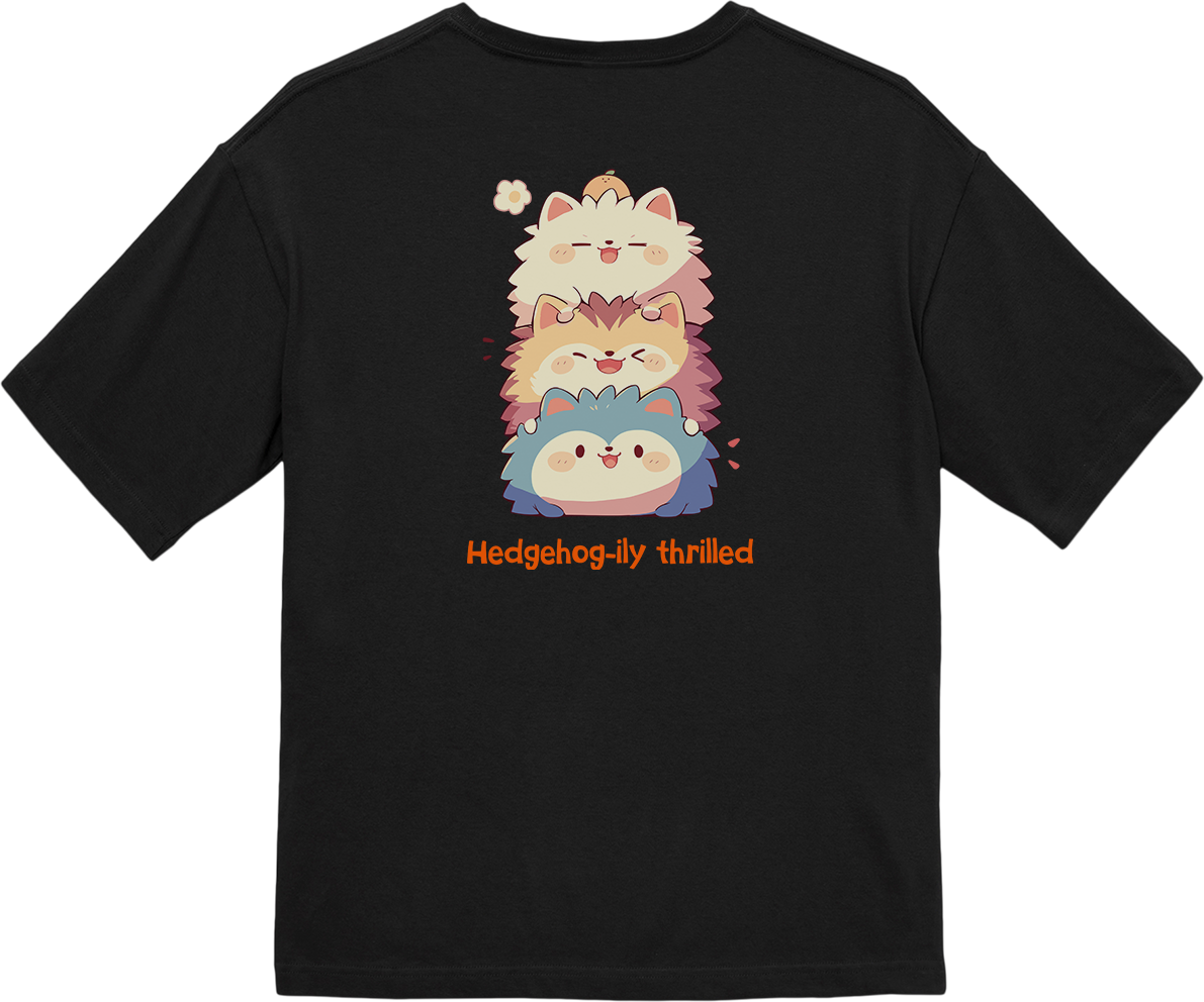 100%纯棉超大T恤 | Kawaii-Hedgehog-002