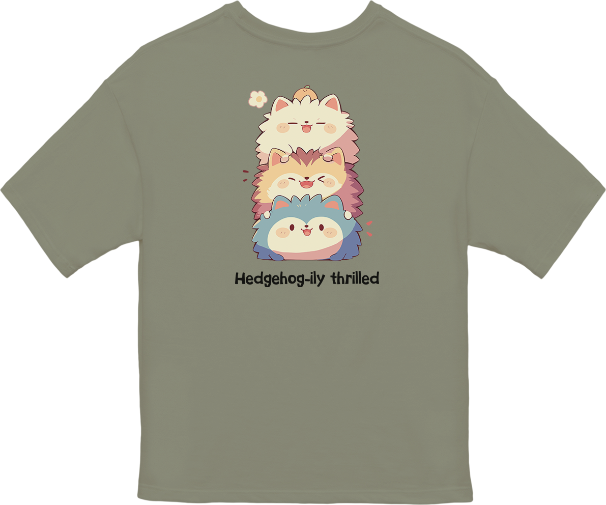100%纯棉超大T恤 | Kawaii-Hedgehog-002