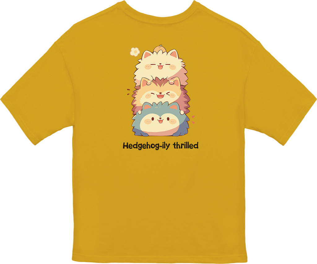 100%纯棉超大T恤 | Kawaii-Hedgehog-002